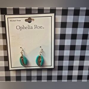 💥4 FOR $25💥 NWT Ophelia Roe Turquoise and Gold Earrings